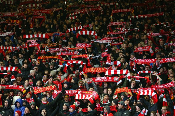 premierleague's tweet image. It's quite an atmosphere at Anfield, where we await our first goal. 
Liverpool 0-0 Man Utd (20 mins) #LIVMUN