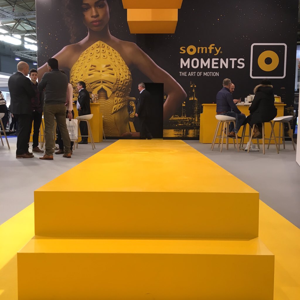 SomfyHouse's tweet photo. @Somfy had gisteren de mooiste stand @Beurs #PolyClose. #beursstand #stand #homeautomation #tahoma https://t.co/ONA2fE8ptI