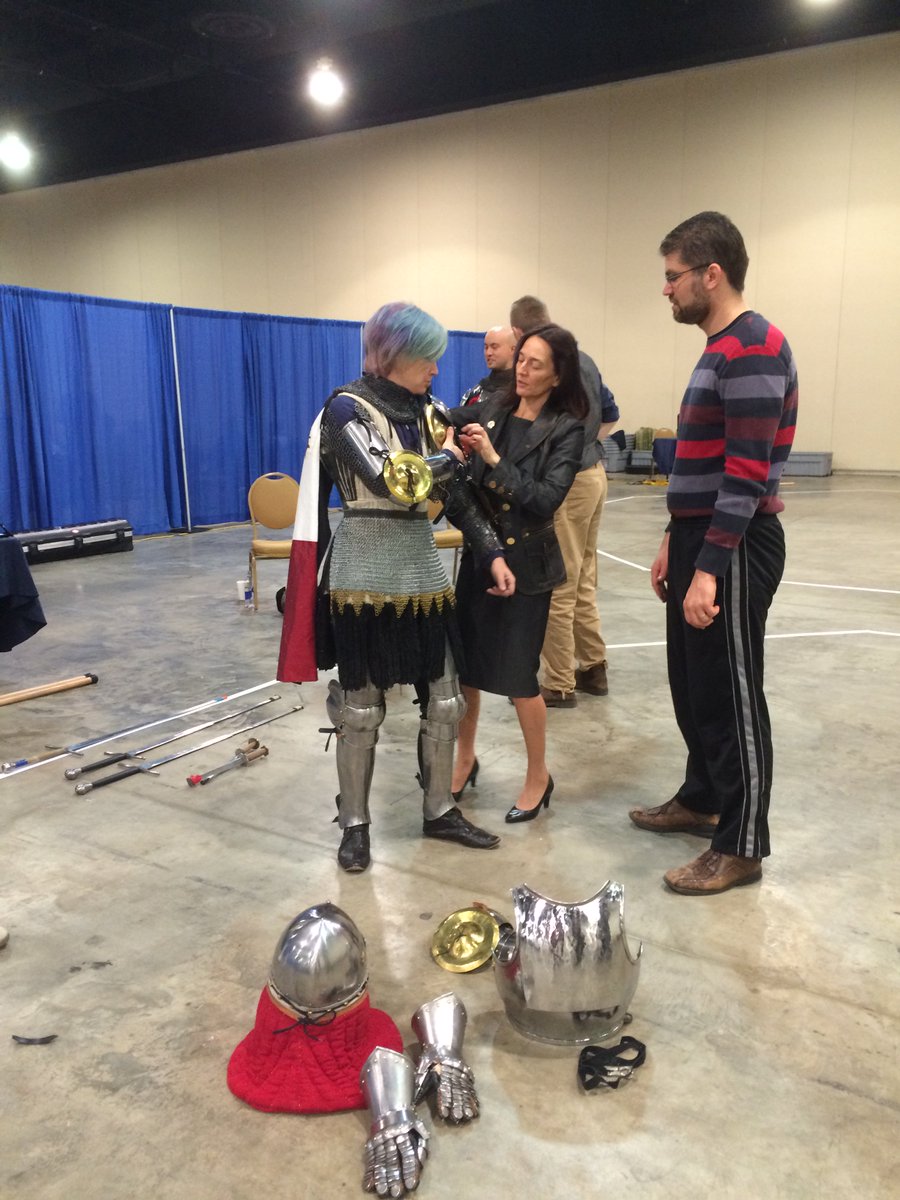 capclash's tweet photo. Did you know we’re sharing space this weekend with a Historical European Martial Arts event? Look at that armor! https://t.co/9Kkvmidb8X