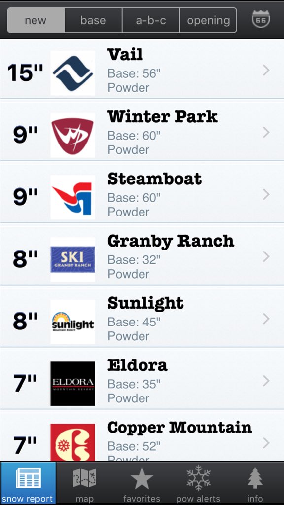 iSnowReport tweet picture
