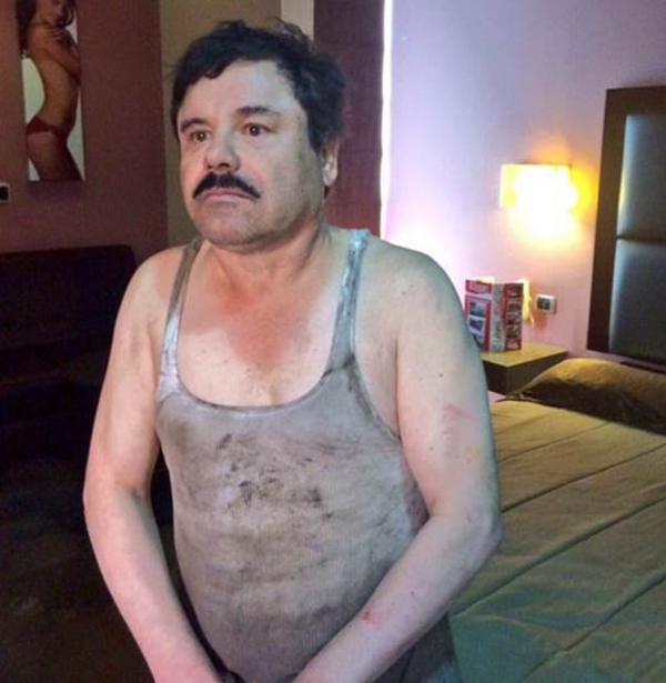 El Chapo staying fresh in that new Yeezy tank top.