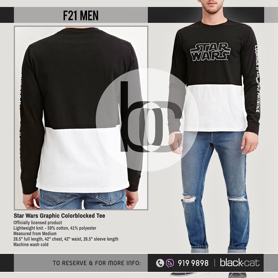 blackcatmladive's tweet photo. #Try_something_new #New_outfit #New_Arrivals #Now_Available #F21_Men #Star_Wars
ITEM CODE: 21892
MVR 629/-
SIZE: XS https://t.co/LdACXeFJGX
