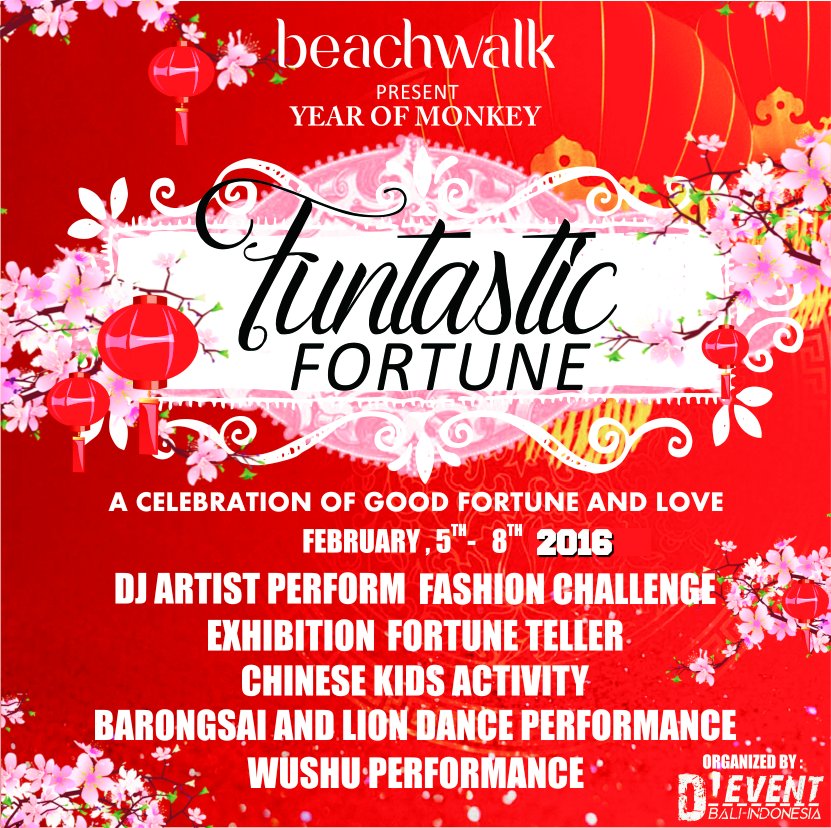 Celebrating Chinese New Year <a href="/beachwalk_bali/">beachwalk_bali</a> 5 - 8 feb 2016 , organized by <a href="/theevent81/">Theevent81bali</a>