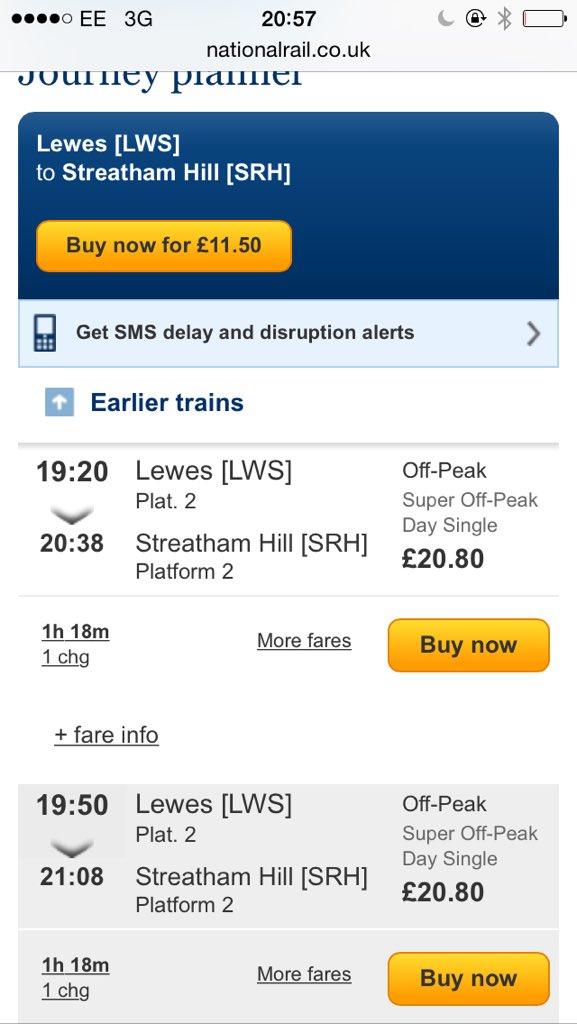 FM_Megan's tweet photo. @SouthernRailUK all times in national rail are wrong and no mention of bus replacement! What's the claims email? https://t.co/9rFWhMJnUB