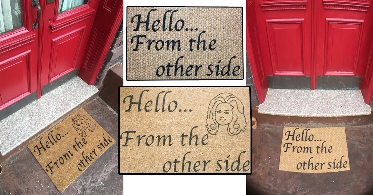 adele_ightful's tweet image. @MrsBristow48383 Here's how you top it: the Adele door mat! etsy.me/1PjMKfU Please RT if you like it.