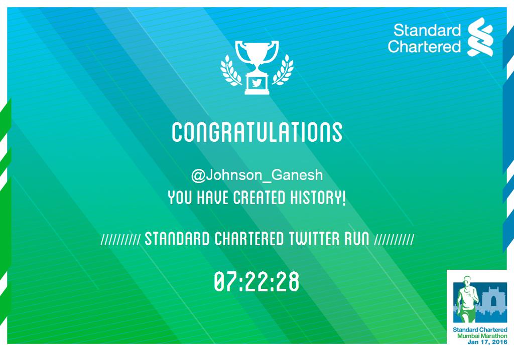 SCTrophy's tweet photo. @Johnson_Ganesh We have done it! Together, we’ve completed the first ever #SCMMTwitterRun 17/01 22:56 https://t.co/xwmBM7sfgY