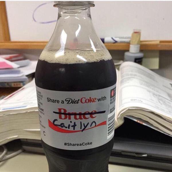RecyclingRobot's tweet image. Share a coke with Bruce. Errr Caitlyn.  #IfTwitterWasntAThing #IfIWonPowerball #brucejenner #CaitlynJenner