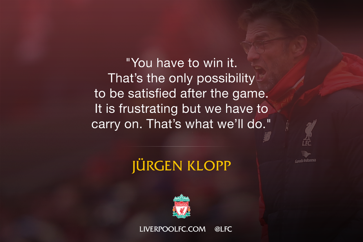LFC's tweet photo. Read Jürgen Klopp's verdict on today's clash with Manchester United: https://t.co/vFD5JcxHpM https://t.co/evE6ctAYNw
