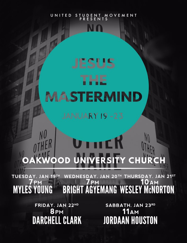 OU_USM's tweet photo. Starting tomorrow!!! Come out and worship with us! 
#JesusTheMastermind
#USMStrong https://t.co/fv0OIH59VU