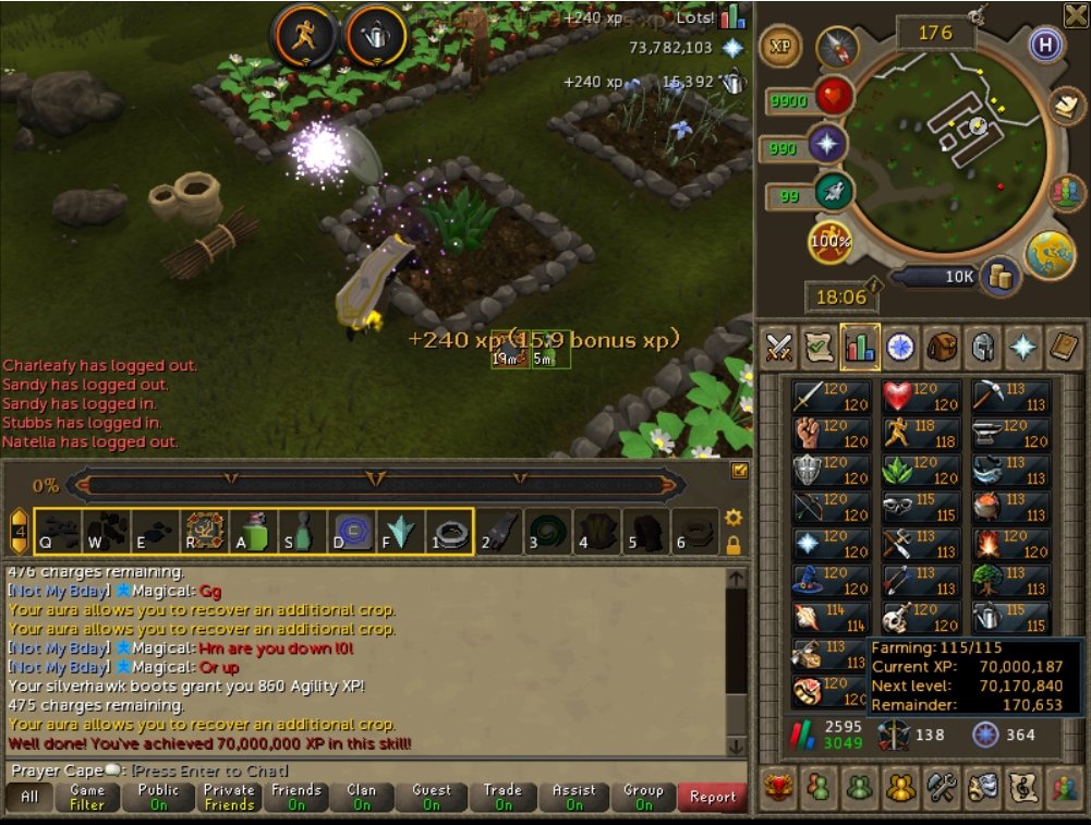 _Kevintjuh's tweet photo. 70M/104M Farming. Road to 120 all! #RuneScape https://t.co/m0PJircxnP