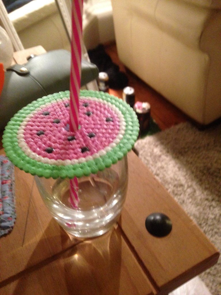 TheGiinger's tweet photo. @Hobbycraft_CAR do you like my Hama bead drinks coasters/covers? https://t.co/nVIW6zBRU3
