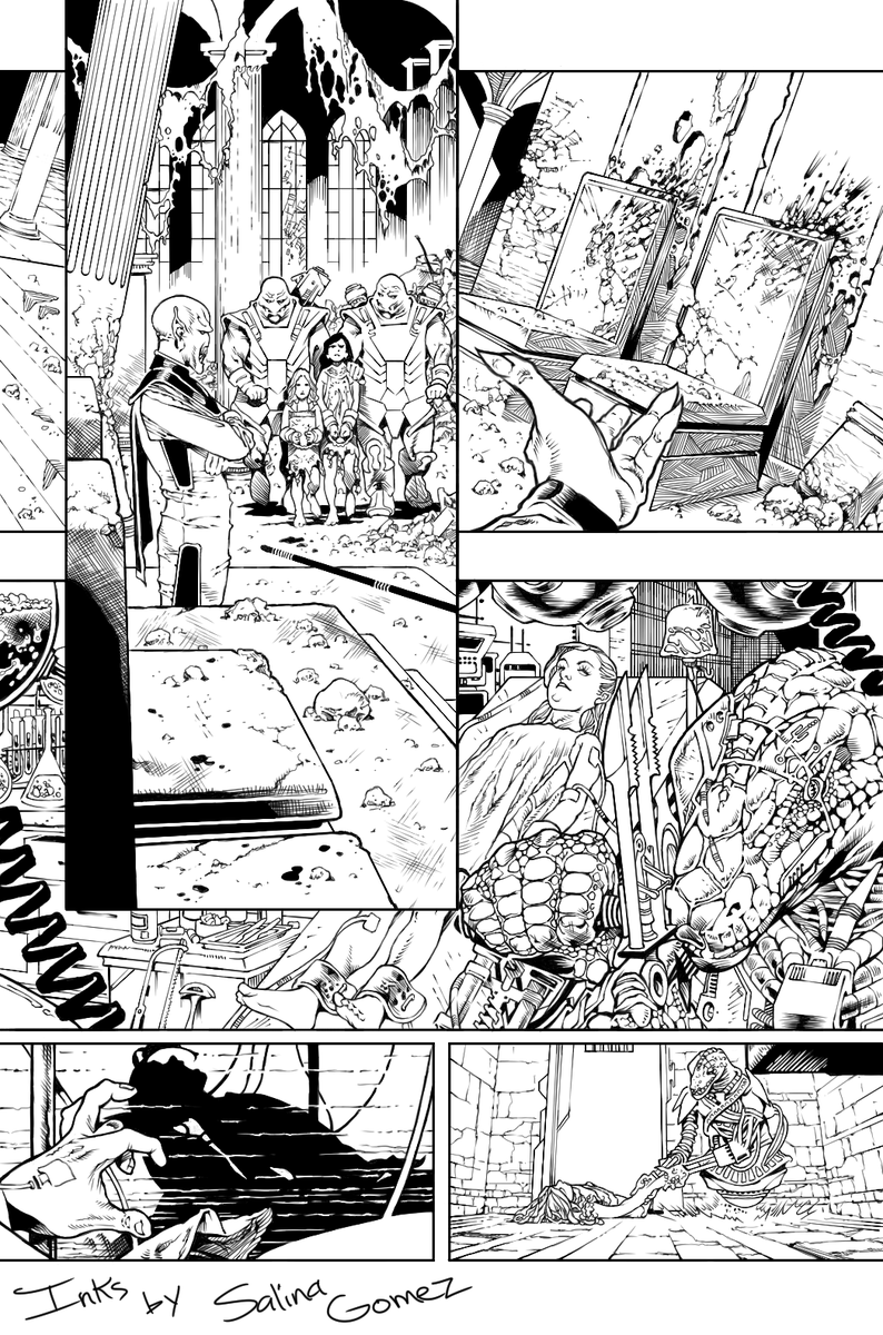 SRubioKarch's tweet photo. Q3: Also available for traditional inking. I can work over tight pencils or loose pencils. #comictalk #inking https://t.co/9R0RZoKqp5