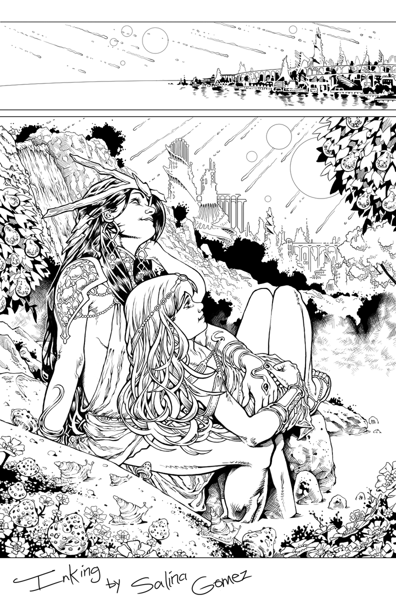 SRubioKarch's tweet photo. Q3: Also available for traditional inking. I can work over tight pencils or loose pencils. #comictalk #inking https://t.co/9R0RZoKqp5