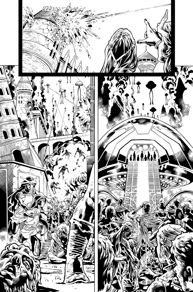 SRubioKarch's tweet photo. Q3: Also available for traditional inking. I can work over tight pencils or loose pencils. #comictalk #inking https://t.co/9R0RZoKqp5