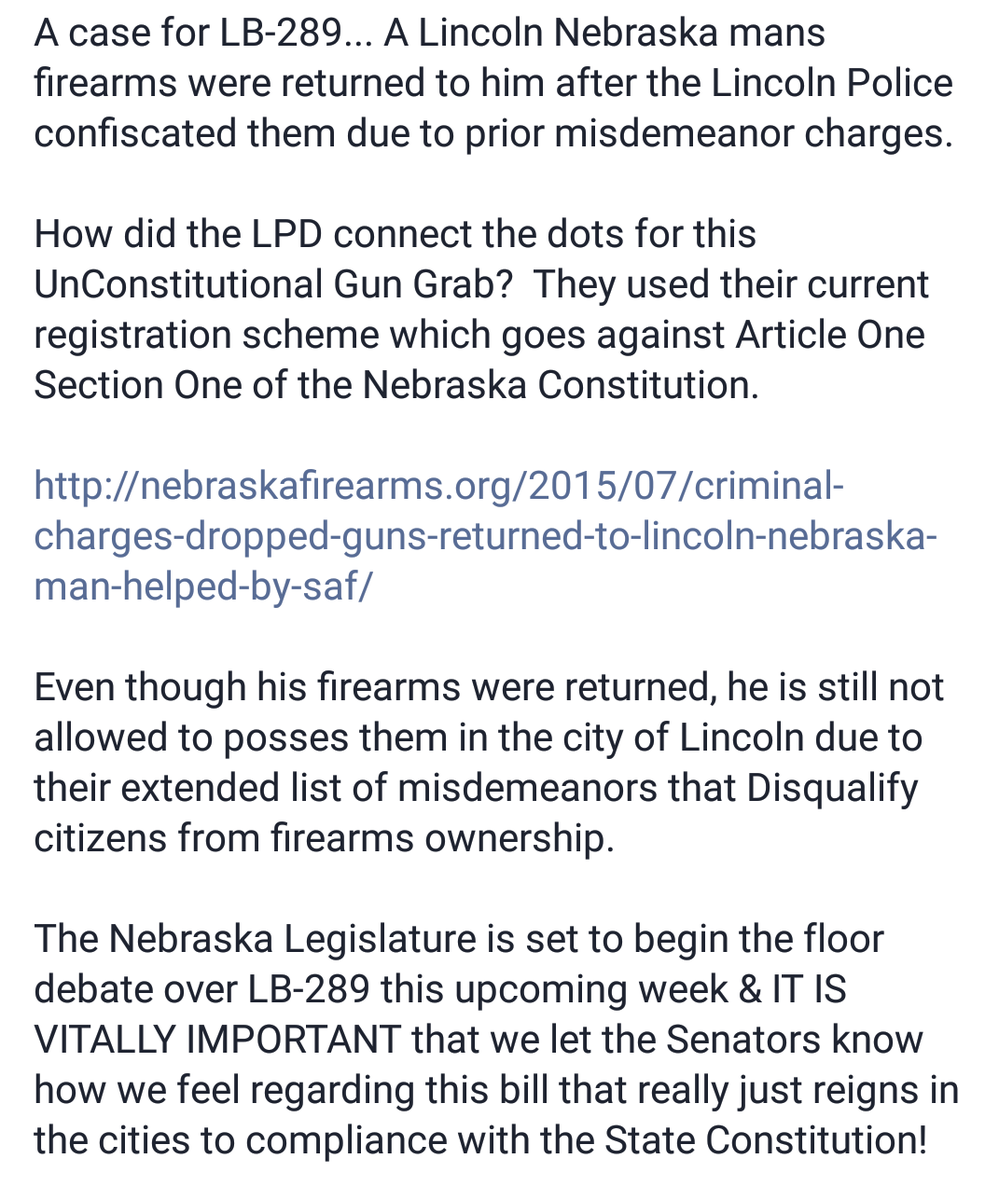 NFOA_Official's tweet photo. Below is a great example of why LB289 must pass. #OneStateOneStandard #NELeg https://t.co/14NZzk57rw https://t.co/wCzRxmQmcF