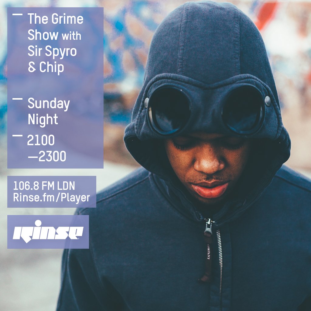 RinseFM's tweet photo. Right about now it's @SirSpyro #TheGrimeShow w/ @KamakazeLC &amp; special guest @OfficialChip!

https://t.co/Q0ed1kLtwe https://t.co/KeG4uzyCVf