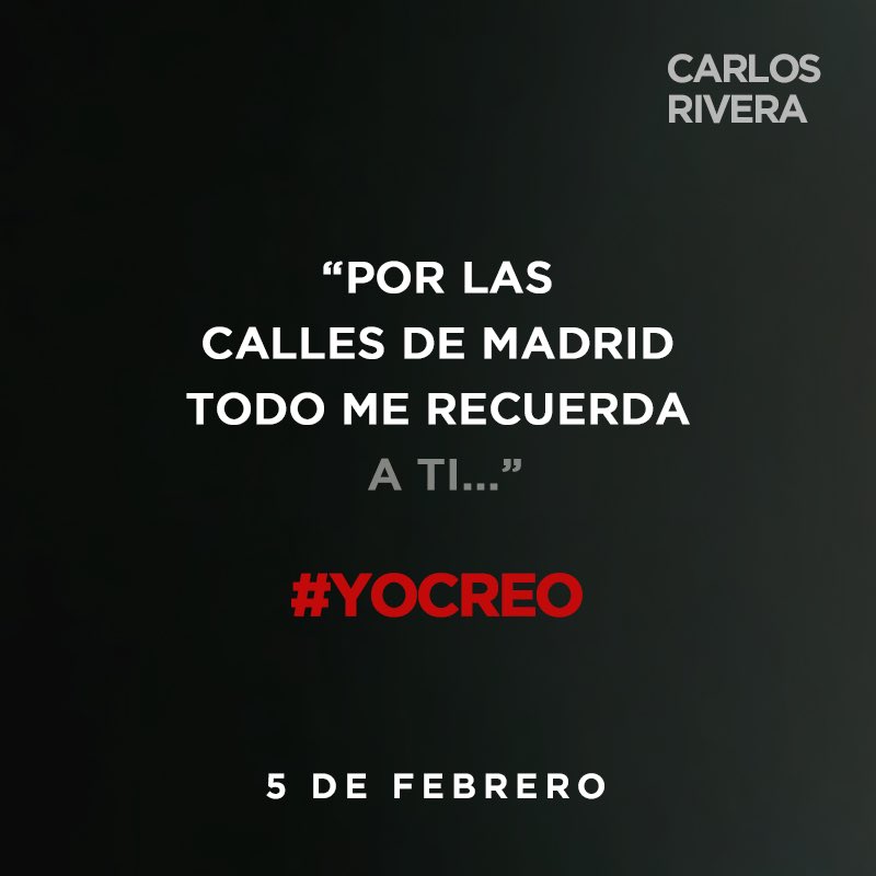 _CarlosRivera's tweet photo. Frase de canción de #YoCreo Núm. Ocho:  😜🇪🇸 https://t.co/AV3HXyxdg0