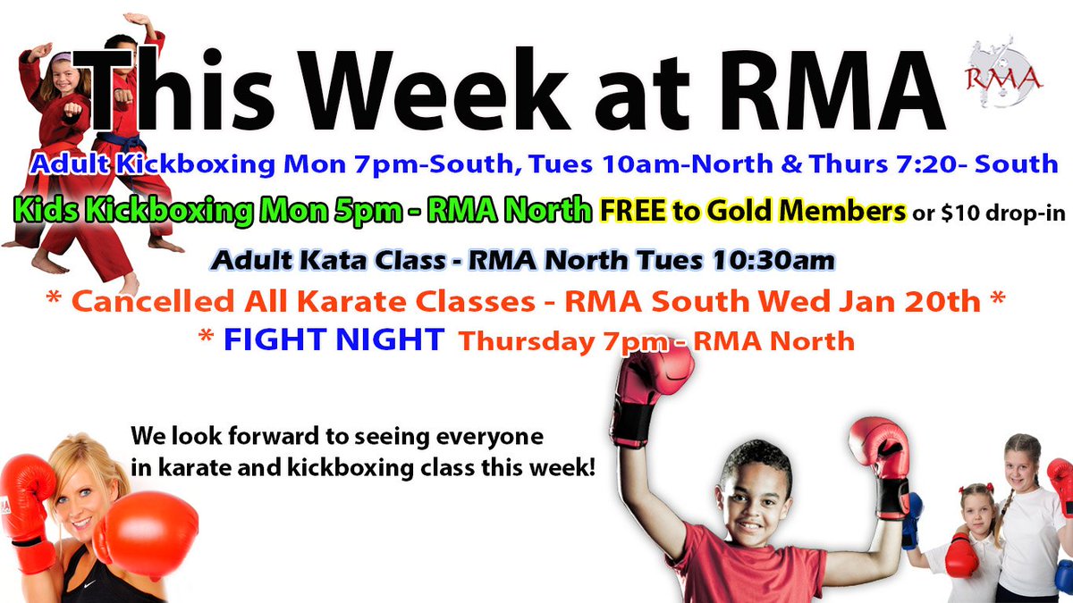 RMAKarateCentre's tweet photo. #ThisWeek #RMAKarate #Barrie #kickboxing #classes #getfit #Resolutions #martialarts #kids #lessons #activity #gym https://t.co/oSnYFZ5ygS