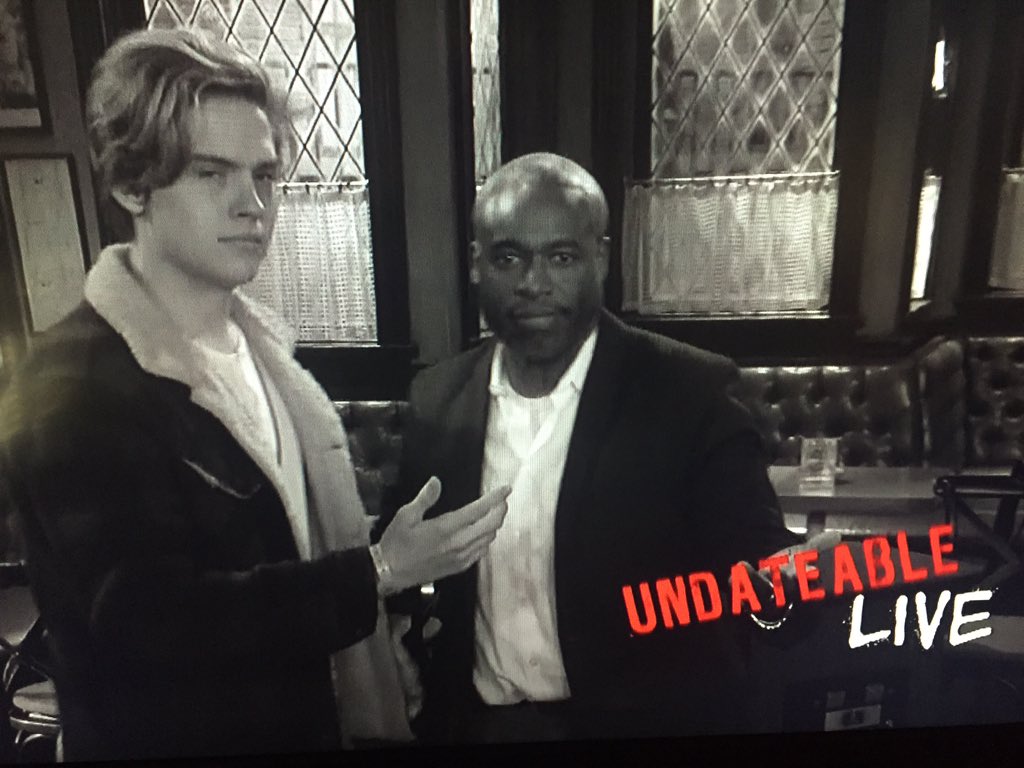 ThePhillLewis's tweet photo. Thanks for coming on #UndateableLive #dylansprouse keep watching!! https://t.co/c63yVuzt4C