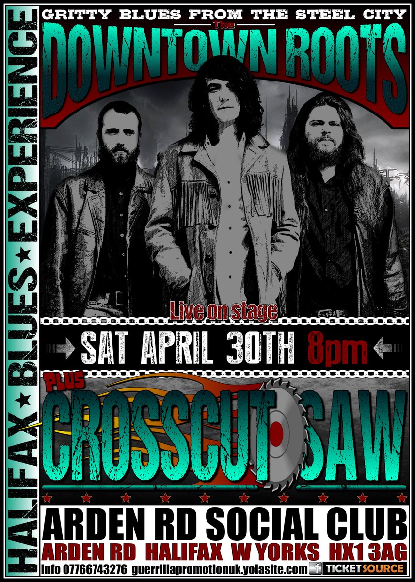 For the diary lineupnow.com/event/downtown…

<a href="/DowntownRoots/">The Downtown Roots</a> <a href="/CrosscutSawUK/">Crosscut Saw</a> @aroundyorkshire <a href="/Bradford_Gigs/">Bradford Gigs</a> <a href="/TheBeaconHx/">The Beacon Halifax</a>