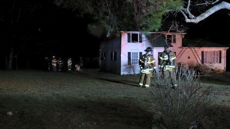 SC13FD's tweet image. Co 13 clearing from residential fire. Rescue 13 was first unit to arrive to find fire from the Bravo, Charlie side.