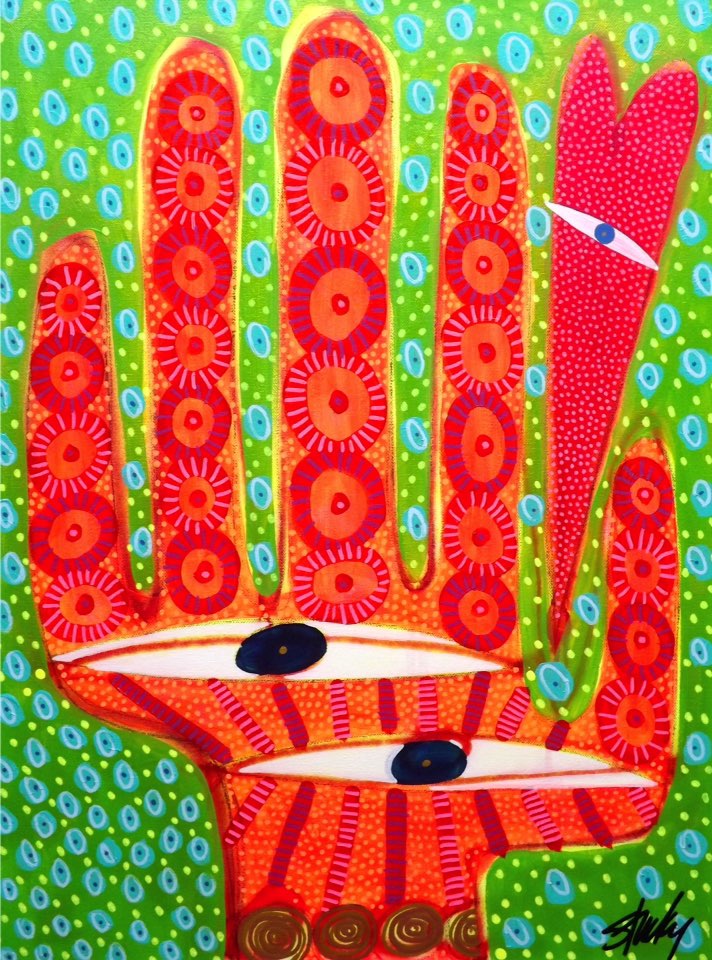 Hand of Fortune by @stuckyart goo.gl/og4Oj8 #art #painting