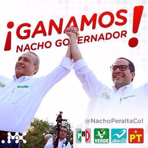 Azuletcheverry's tweet photo. ¡Muchas Felicidades @nachoperaltacol! Hoy los colimenses reafirmaron su decisión. #NachoGobernador https://t.co/9VtgBks2ku