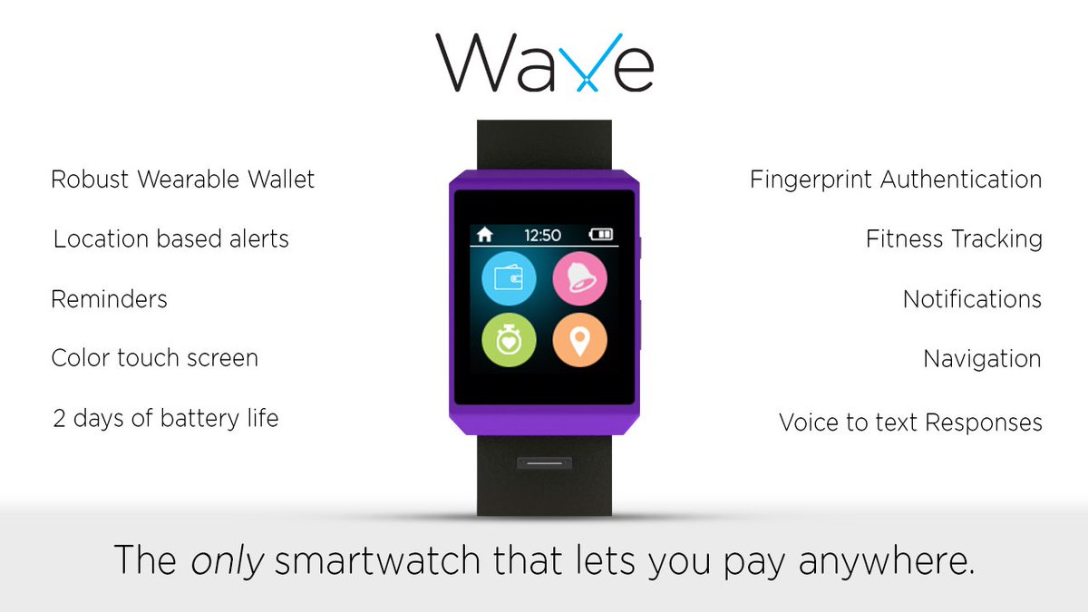 thewavewatch's tweet photo. Unlike the Apple watch that can only be used in 3% of stores to pay for things, the Wave can be used anywhere. #Wave https://t.co/AmkKA0IhwW