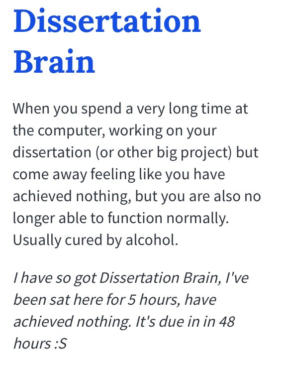 curethecat's tweet image. Well at least there&apos;s a cure #DissertationBrain #bottomsup @urbandictionary