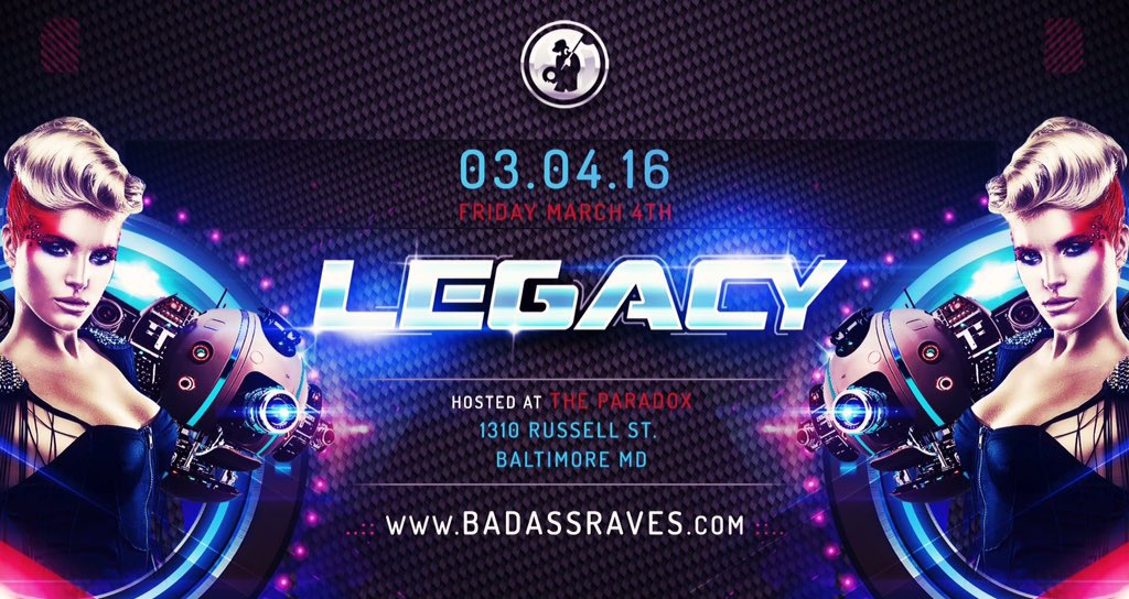 LEGACY at The Paradox on Mar 4th. This is our absolute best themed event in the DMV.

Tixs: bit.ly/1nldJS2