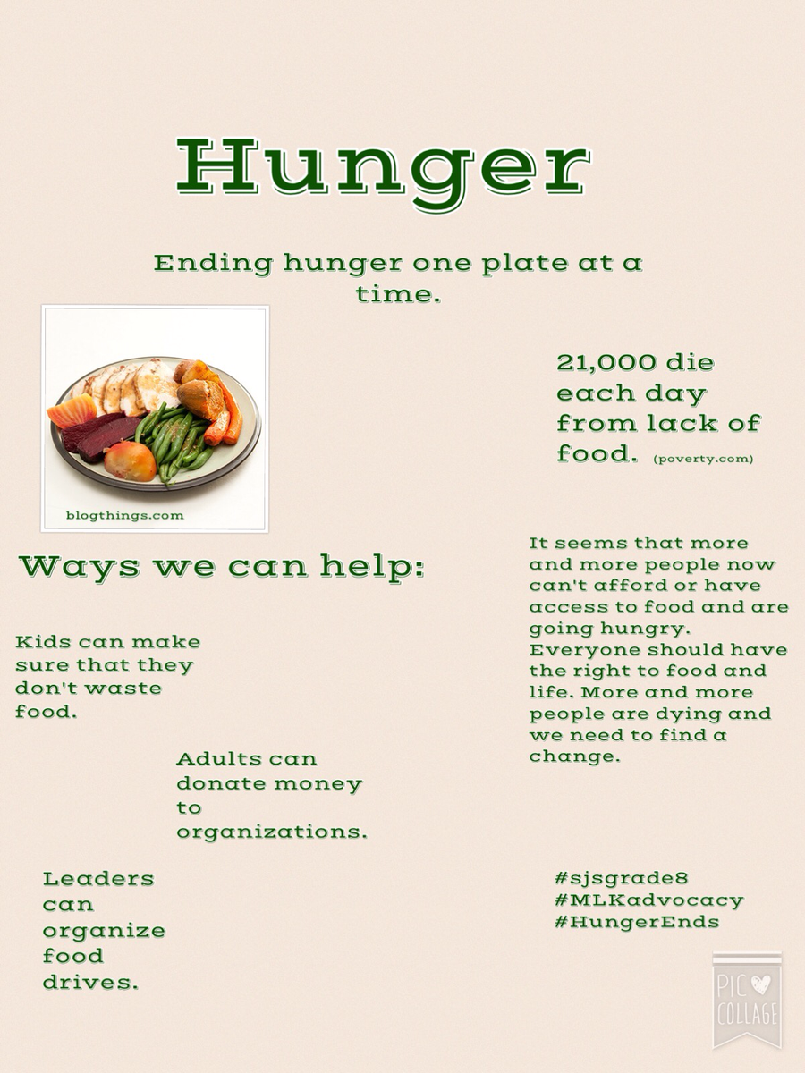 MsMcD11's tweet photo. .@SJSgraceg wants to end hunger! #MLKadvocacy #sjsgrade8 #HungerEnds #MLKDay https://t.co/eLrfnZpclK
