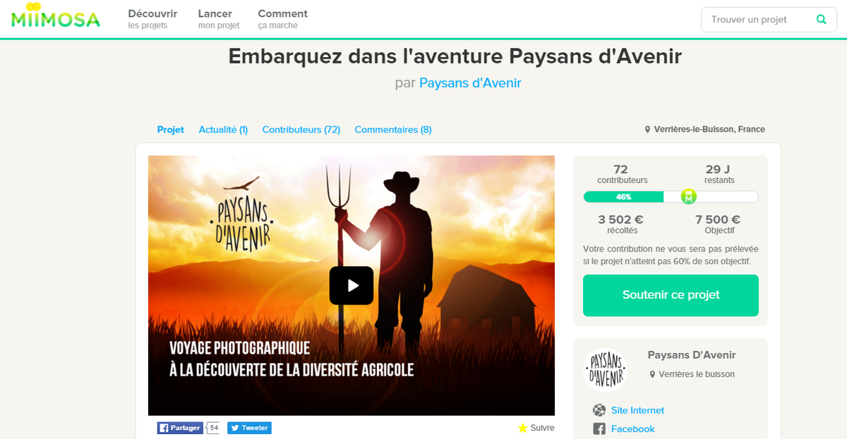paysansdavenir's tweet photo. Merci aux 72 super contributeurs qui nous ont déjà aidé sur https://t.co/02ubhGenwm
On a besoin de vous ! https://t.co/6pOcToFMkZ