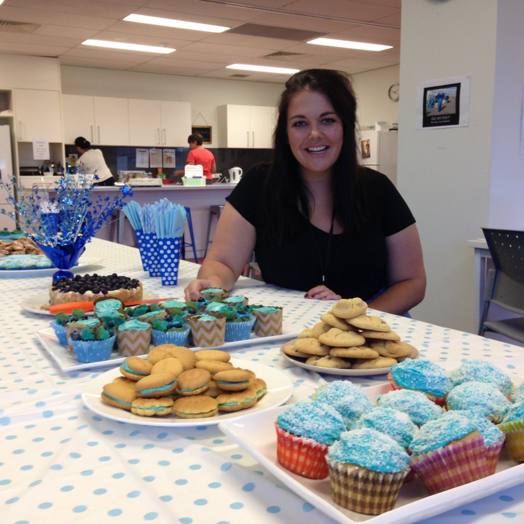 BimNachols's tweet photo. Getting ready for our #beyondbluebash - nice job on the baking Charlotte! https://t.co/Eq3U7gcVfk