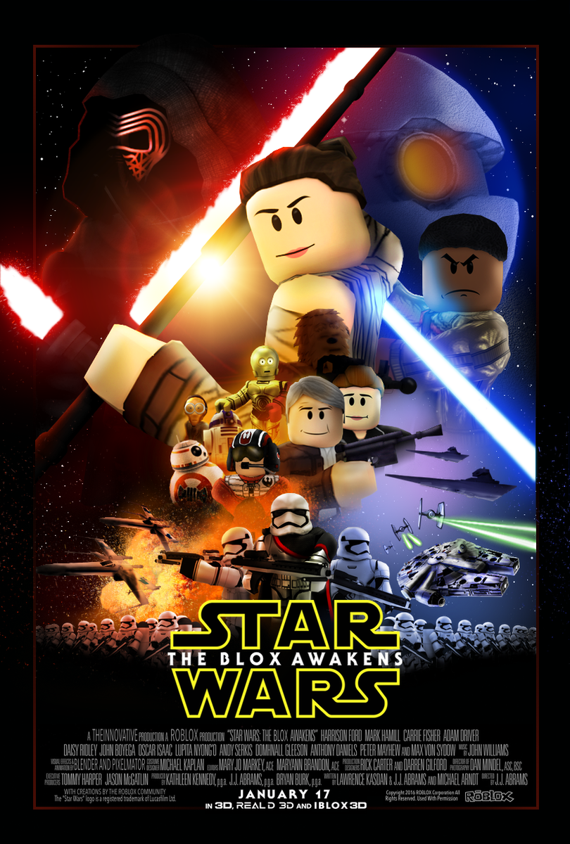 Robloxstarwars The Blox Awakens Movie Poster Made With - id posters for roblox