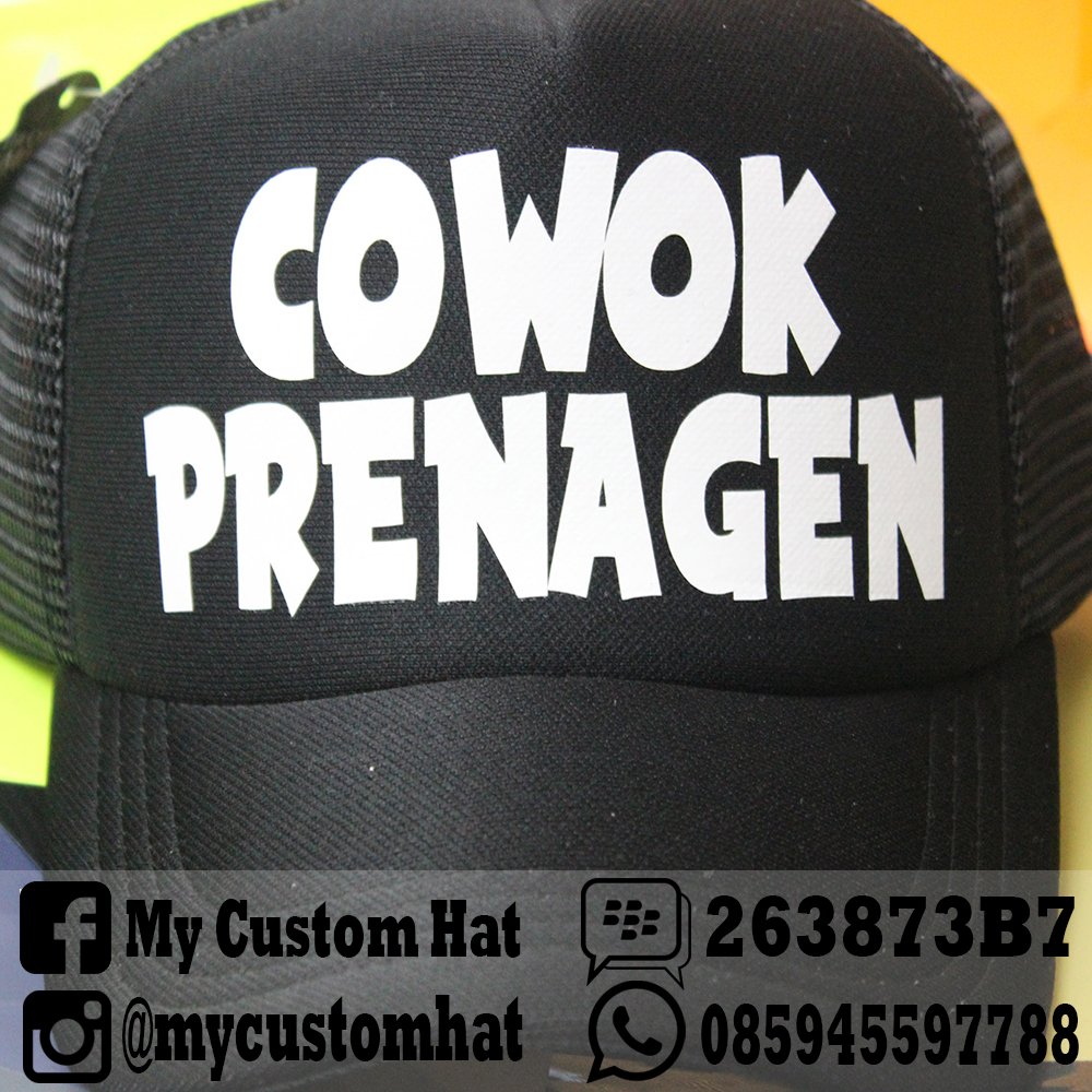 MyCustomHat's tweet photo. mau bikin topi dengan kata-kata sesukamu? siapkan kata-katamu, kemudian paste-kan di topimu :D

PIN: 263873B7 https://t.co/SUlMCybAyB