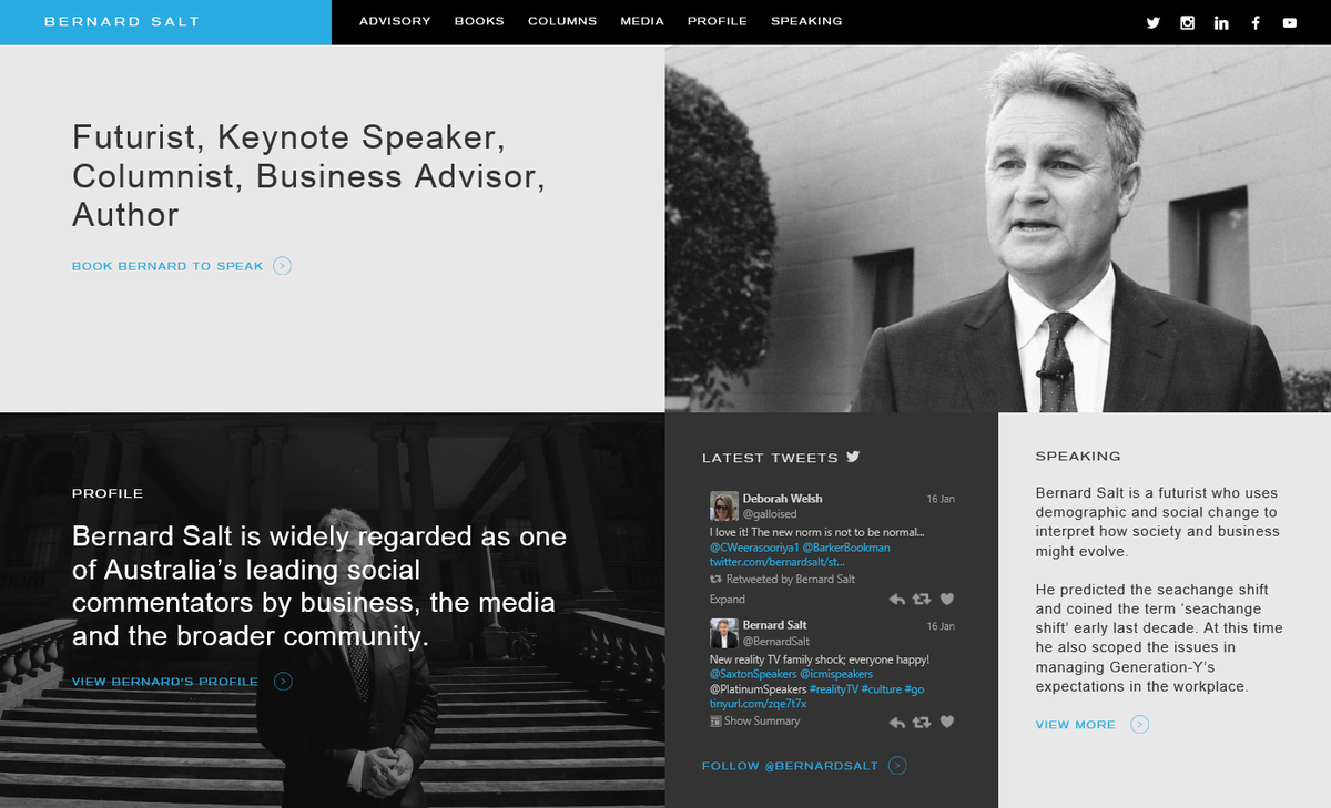 CodyPhelan's tweet image. @BernardSalt has a fabulous new #website, created by @studioconfetti 
Check it out here bernardsalt.com.au