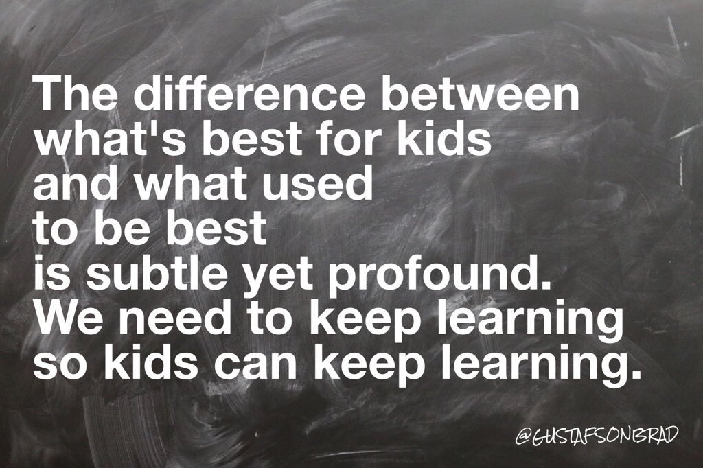 education_geek's tweet photo. Students deserve an education highlighting their future...not an education reflecting their Teacher's past. #edchat https://t.co/O9nc5Q9YsV