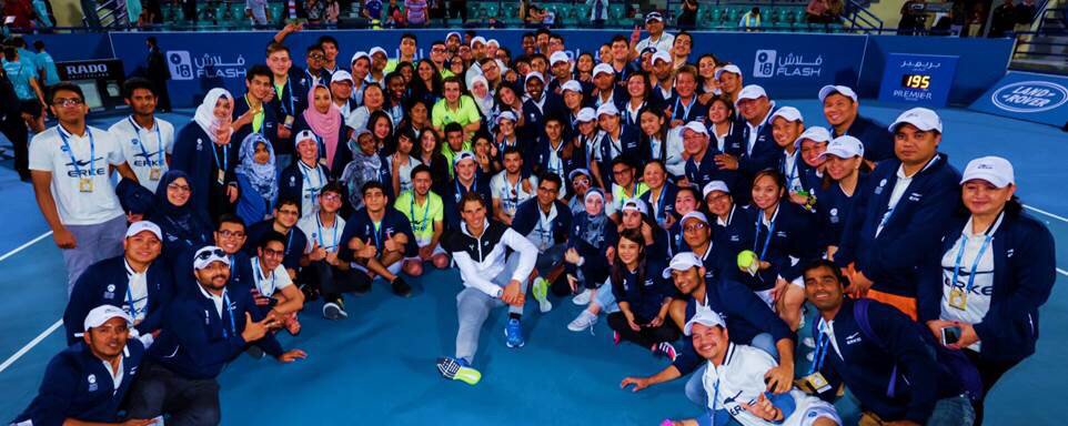 nicnicliit's tweet photo. MWTC Volunteers.  I was like, 2ft away from Rafa Nadal. #tennis #mubadala2016 #mwtc2016 @MubadalaTennis https://t.co/yPGSUJxJhJ