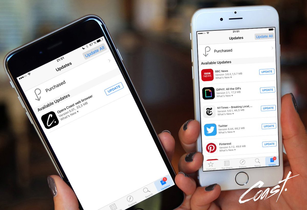 coastbrowser's tweet photo. Here's how you free up your #iPhone storage. All you need in one touch #OperaCoast https://t.co/yRi5rued1X