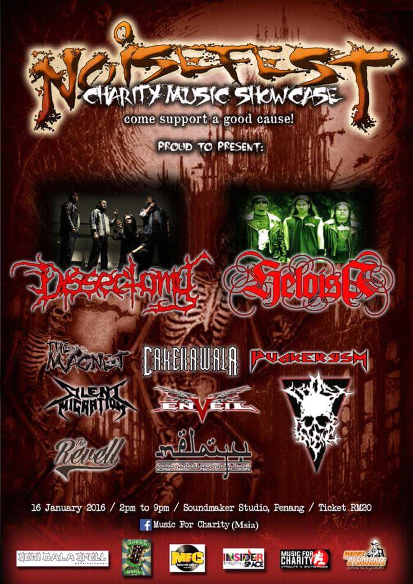 Meets us Enveil in Penang on 2016 Jan,16 at Charity Music Showcase. A bright 2016 started in January...yeah