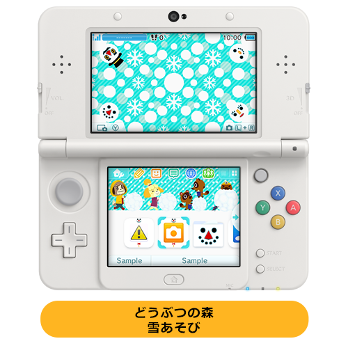 任天堂株式会社 Twitterissa 任天堂hp いろんな テーマ で3dsをきせかえ のページを更新 とびだせ どうぶつの森 より 雪の季節にだけ出会える ゆきだるま をモチーフにしたテーマが配信開始です T Co Uiv0thxcjf T Co Llpbbm2tiq