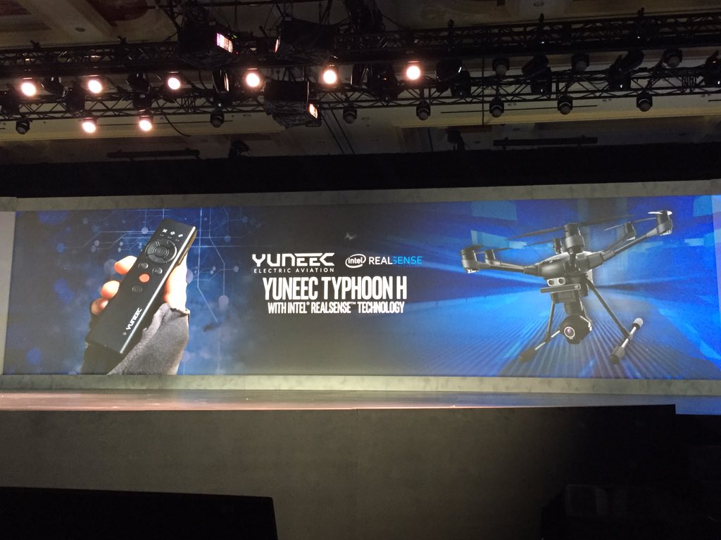 .<a href="/intel/">Intel</a> unveils their affordable smart drone: Tuneec Typhoon H. #CES2016