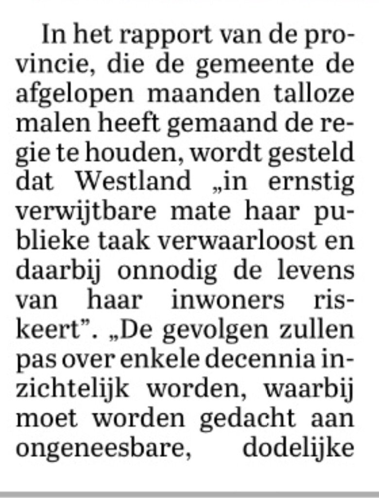ErikBoekestijn's tweet photo. Citaat uit het rapport opgemaakt in opdracht provincie #westland #asbest #provincie gaat mogelijk ingrijpen #uniek https://t.co/3CpQNaW7Eh