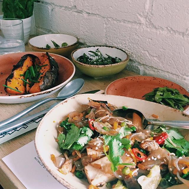 kongbbq's tweet photo. Sweet potato noodles with a side of sweet potato :D // via @leahkate on instagram https://t.co/OxRY943Kbo
