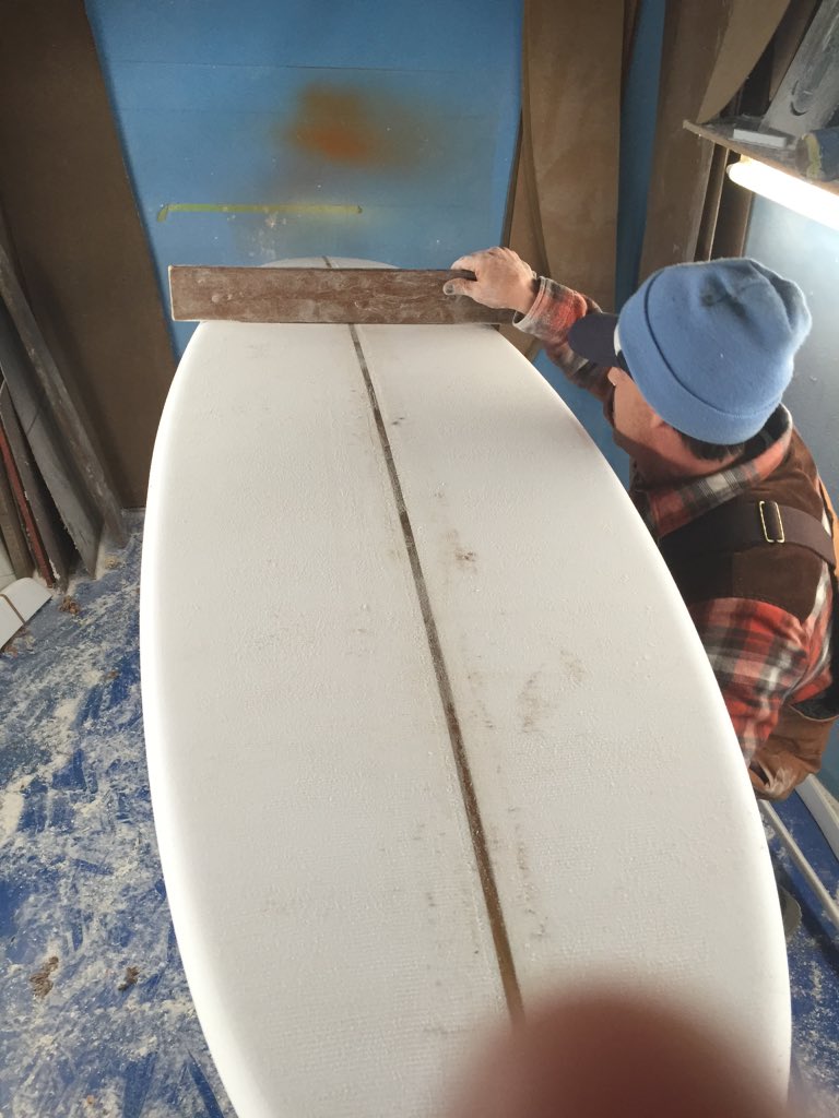 SurfZapstix's tweet photo. Sanding Party! Owner Michael "Zap" PaughHand Shaping For30yrs. @EasternSurfMag #LocalShaper #Supportlocalshaper https://t.co/4LPuYO8Lhm