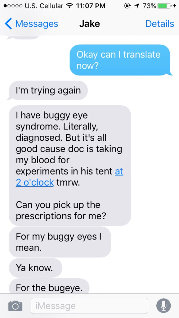 megan8oswald's tweet photo. Night convos with Jake 😂😂😂 brb ded https://t.co/slDS5Og91V