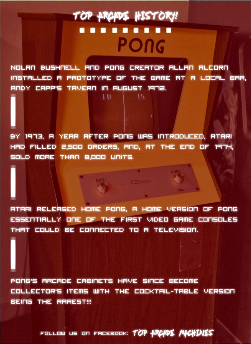 ArcadePeter's tweet image. Top Arcade Machines history! Let's start from the beginning gamers! :D