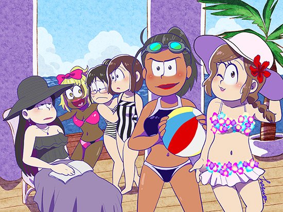 おそ松さん　じょし松さん　おそ子　カラ子　チョロ子　一子　十四子　トド子 おそ松さん じょし松さん おそ子 カラ子 チョロ子 一子 十四子