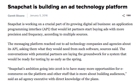 isabellemathieu's tweet photo. #Snapchat pourrait créer une plateforme publicitaire prochainement https://t.co/OIPoLrvQaP #SocialMedia https://t.co/T74z0vdUeD