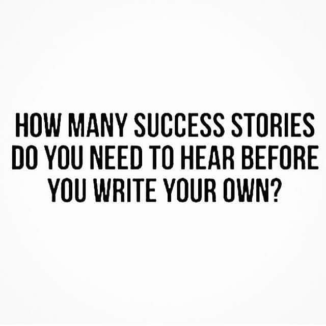 I like this. How many of us spend so much time reading the success stories of others to procrastinate working on ou…